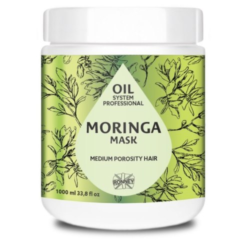 Ronney Professional Oil System Medium Porosity Hair maska do włosów średnioporowatych Moringa 1000ml Ronney Professional Oil System Medium Porosity Hair maska do włosów średnioporowatych Moringa 1000ml