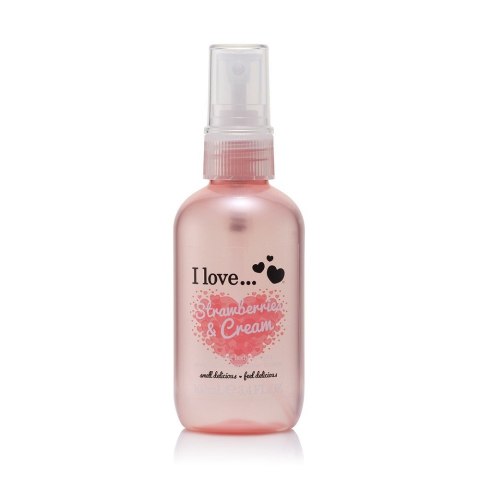 Refreshing Body Spritzer odświeżająca mgiełka do ciała Strawberries & Cream 100ml I Love