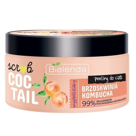 Scrub Coctail wygładzający peeling do ciała Brzoskwinia + Kombucha 350g Bielenda