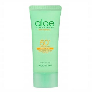 Aloe Soothing Essence Face & Body Waterproof Sun Gel SPF50+ żel przeciwsłoneczny do twarzy i ciała 100ml HOLIKA HOLIKA