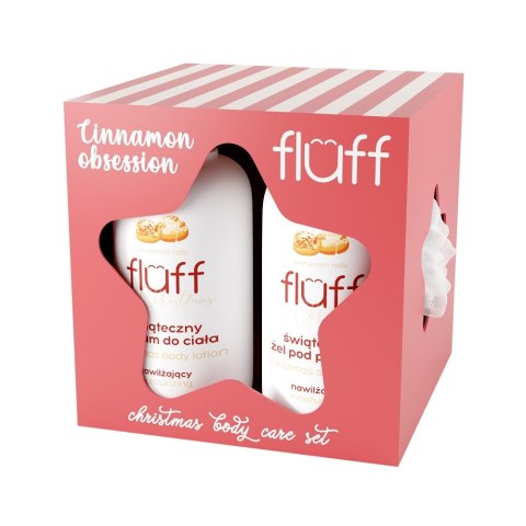 Cinnamon Obssesion zestaw żel do prysznic 200ml + balsam do ciała 200ml + myjka do ciała Fluff Cinnamon Obssesion zestaw żel do prysznic 200ml + balsam do ciała 200ml + myjka do ciała Fluff