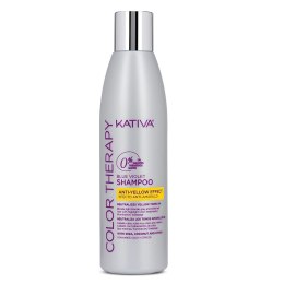 Color Therapy Blue Violet Shampoo szampon neutralizujący żółte odcienie do chłodnych odcieni blond 250ml Kativa