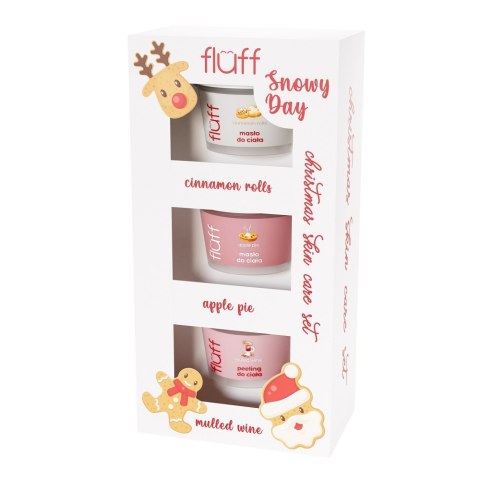 Snowy Day zestaw masło do ciała Cinnamon 100ml + masło do ciała Apple Pie 100ml + peeling do ciała Mulled Wine 100ml Fluff Snowy Day zestaw masło do ciała Cinnamon 100ml + masło do ciała Apple Pie 100ml + peeling do ciała Mulled Wine 100ml Fluff