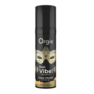 Orgie Dual Vibe! Kissable Liquid Vibrator wibrujący żel intymny Pina Colada 15ml