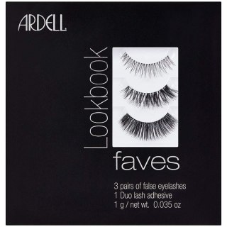 Ardell Lookbook Faves zestaw 3 pary sztucznych rzęs + Duo Lash Adhesive klej do rzęs 1g