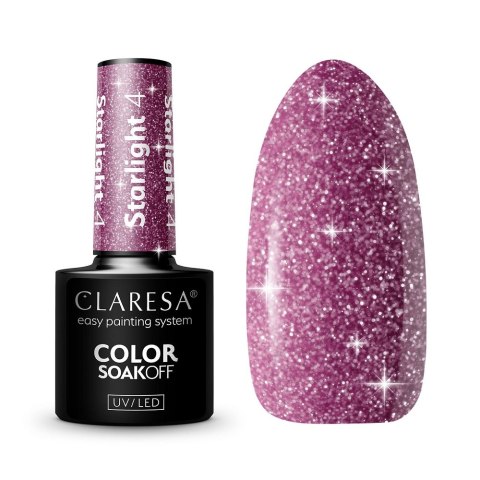 Soak Off UV/LED Starlight lakier hybrydowy 4 5g Claresa Soak Off UV/LED Starlight lakier hybrydowy 4 5g Claresa
