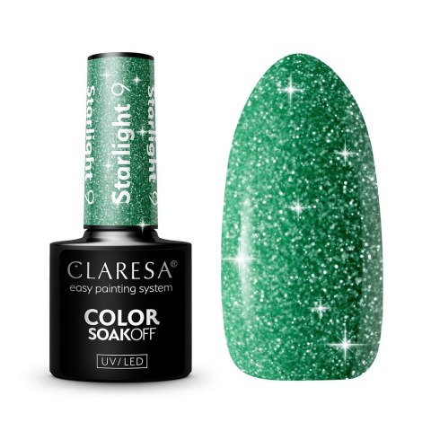 Soak Off UV/LED Starlight lakier hybrydowy 9 5g Claresa Soak Off UV/LED Starlight lakier hybrydowy 9 5g Claresa
