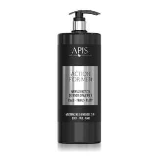 Apis Action For Men Nawilżający żel pod prysznic 3w1 1000ml