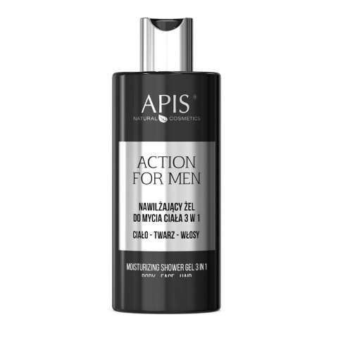 Apis Action For Men Nawilżający żel pod prysznic 3w1 300ml