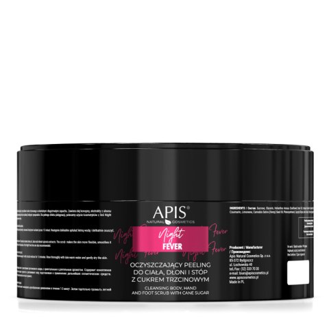Apis Night Fever Oczyszczający Peeling do ciała, dłoni i stóp 250g Apis Night Fever Oczyszczający Peeling do ciała, dłoni i stóp 250g