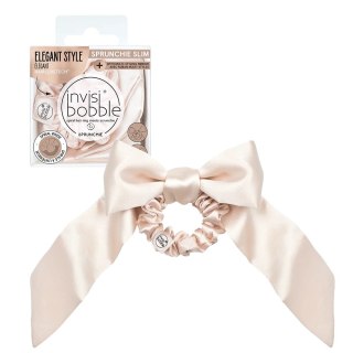 Sprunchie Slim aksamitna gumka do włosów ze wstążką Ballerina Bow Invisibobble