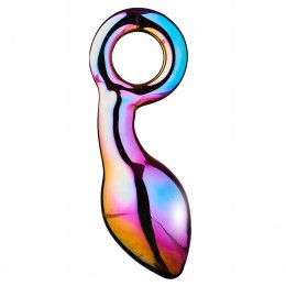 Glamour Glass Chunky Ring Plug szklany korek analny z uchwytem Dream Toys