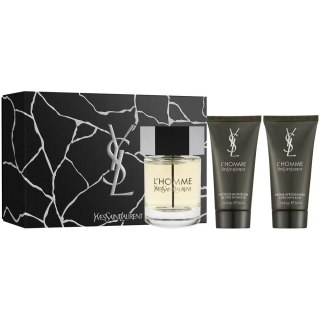 L'Homme zestaw woda toaletowa spray 100ml + balsam po goleniu 50ml + żel pod prysznic 50ml Yves Saint Laurent