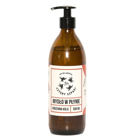 Mydlarnia Cztery Szpaki Naturalne mydło w płynie Korzenna Kola 500ml Mydlarnia Cztery Szpaki Naturalne mydło w płynie Korzenna Kola 500ml