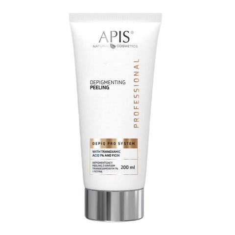 APIS Depiq Pro System depigmentujący peeling z kwasem traneksamowym 1% i ficyną 200ml APIS Depiq Pro System depigmentujący peeling z kwasem traneksamowym 1% i ficyną 200ml