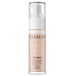 Claresa Keep It Nude! nawilżający krem-podkład wyrównujący koloryt cery 102 Warm Medium 33g