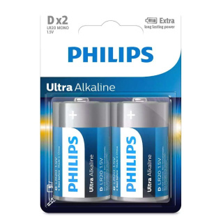 Philips Ultra Alkaline Baterie alkaliczne D R20 LR20 2 sztuki