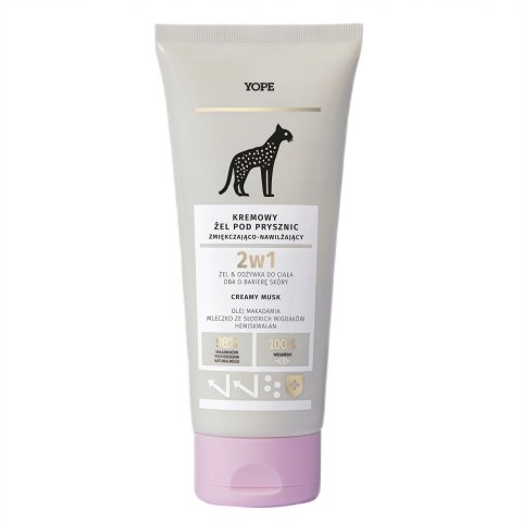 Yope Zmiękczająco-nawilżający kremowy żel pod prysznic Creamy Musk 200ml Yope Zmiękczająco-nawilżający kremowy żel pod prysznic Creamy Musk 200ml