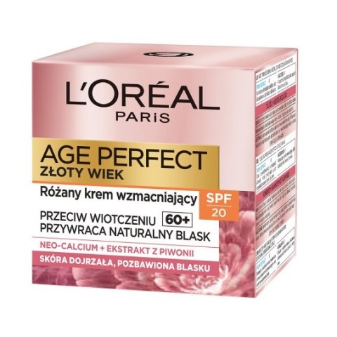 L'Oreal Paris Age Perfect Golden Age 60+ różany krem na dzień SPF20 50ml L'Oreal Paris Age Perfect Golden Age 60+ różany krem na dzień SPF20 50ml