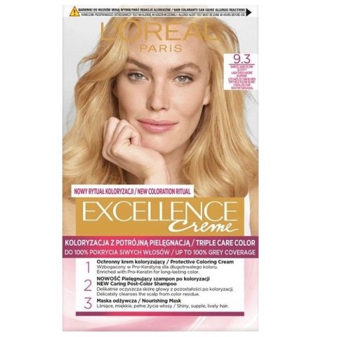 L'Oreal Paris Excellence Creme farba do włosów 9.3 Bardzo Jasny Blond Złocisty L'Oreal Paris Excellence Creme farba do włosów 9.3 Bardzo Jasny Blond Złocisty