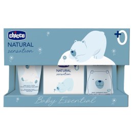 Natural Sensation Baby Essential zestaw płyn do ciała i włosów 200ml + balsam do ciała 150ml + woda perfumowana 100ml Chicco
