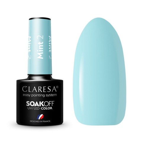 Claresa Soak Off UV/LED Mint lakier hybrydowy 2 5g