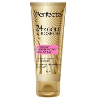 Perfecta 24K Gold & Rose Oil luksusowy regenerujący krem do rąk 75ml