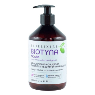 Bioelixire Biotyna Szampon + Maska do cienkich i słabych włosów przeciw wypadaniu 2x500ml