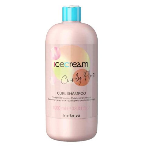 Inebrya Ice Cream Curly Plus Szampon nawilżający do włosów kręconych falowanych 1000ml Inebrya Ice Cream Curly Plus Szampon nawilżający do włosów kręconych falowanych 1000ml