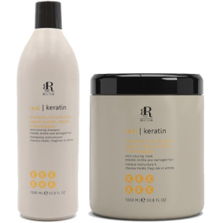 RR Keratin Star Maska odbudowująca do włosów + Szampon z keratyną 2x1000ml