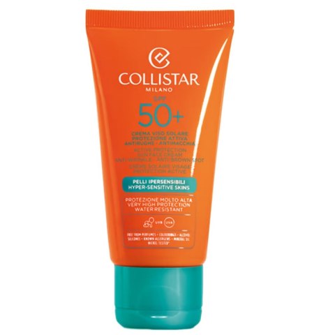 Collistar Active Protection Sun Face Cream SPF50+ aktywny krem ochronny do twarzy 50ml Collistar Active Protection Sun Face Cream SPF50+ aktywny krem ochronny do twarzy 50ml