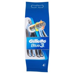 Blue 3 jednorazowe maszynki do golenia dla mężczyzn 4szt Gillette