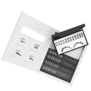 Nanolash DIY Extensions Starter Kit zestaw sztuczne rzęsy 10.12.14mm Charm 36szt. + bonder do rzęs 5ml + sealer do rzęs 5ml + aplikator d