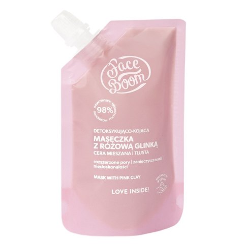 Face Boom Detoksykująco-kojąca maseczka z różową glinką Oczyszczająca Kompanka 40g Face Boom Detoksykująco-kojąca maseczka z różową glinką Oczyszczająca Kompanka 40g