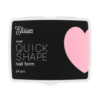 Elisium Quick Shape Nail Form Mini formy do przedłużania paznokci Oval 24szt