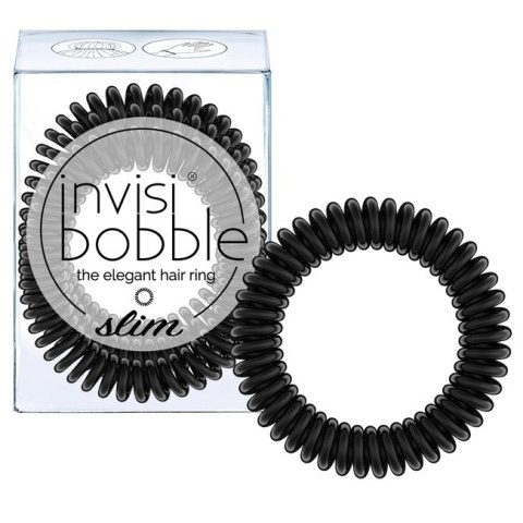 Invisibobble Slim gumki do włosów True Black 3szt