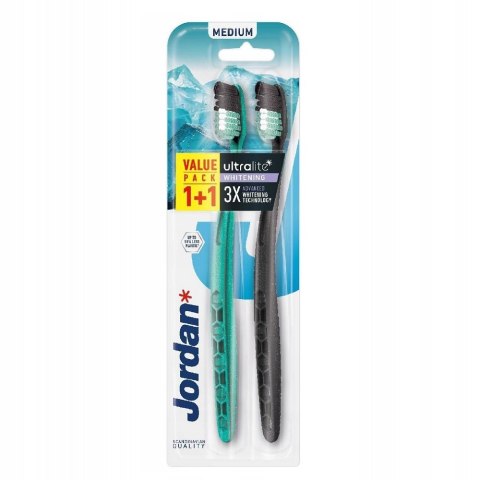 Jordan Ultralite Whitening szczoteczka do zębów Medium 2szt. Jordan Ultralite Whitening szczoteczka do zębów Medium 2szt.