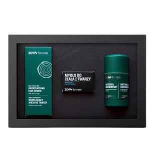 Zew For Men Zestaw Dla Każdego nawilżający krem do twarzy 80ml + mydło do ciała i twarzy 85ml + dezodorant w sztyfcie 80ml