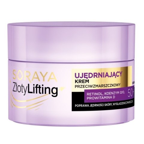 Soraya Złoty Lifting ujędrniający krem przeciwzmarszczkowy 50+ 50ml Soraya Złoty Lifting ujędrniający krem przeciwzmarszczkowy 50+ 50ml