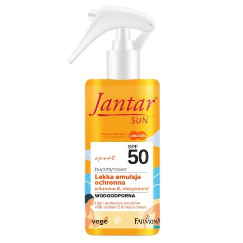 Farmona Jantar Sun Sport bursztynowa lekka emulsja ochronna SPF50 150ml Farmona Jantar Sun Sport bursztynowa lekka emulsja ochronna SPF50 150ml