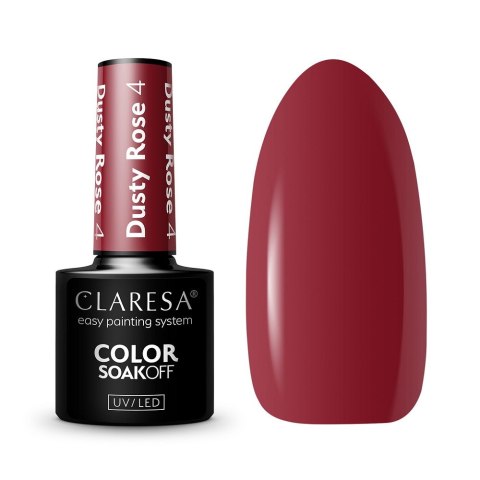 Claresa Soak Off UV/LED Dusty Rose lakier hybrydowy 4 5g Claresa Soak Off UV/LED Dusty Rose lakier hybrydowy 4 5g