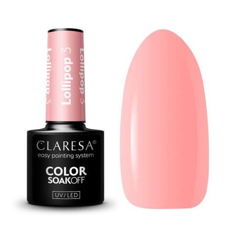 Claresa Soak Off UV/LED Lollipop lakier hybrydowy 3 5g