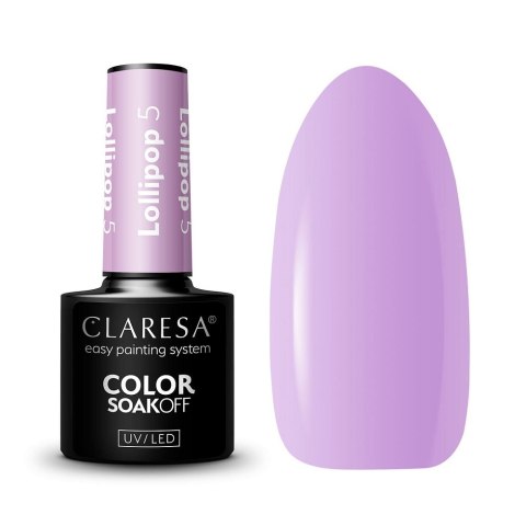 Claresa Soak Off UV/LED Lollipop lakier hybrydowy 5 5g