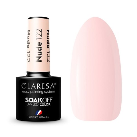 Claresa Soak Off UV/LED Nude lakier hybrydowy 122 5g Claresa Soak Off UV/LED Nude lakier hybrydowy 122 5g