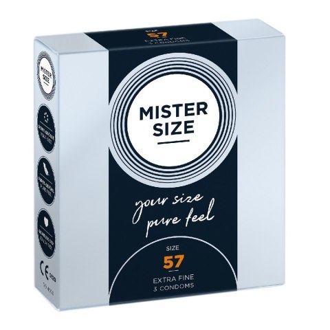 Mister Size Condoms prezerwatywy dopasowane do rozmiaru 57mm 3szt.