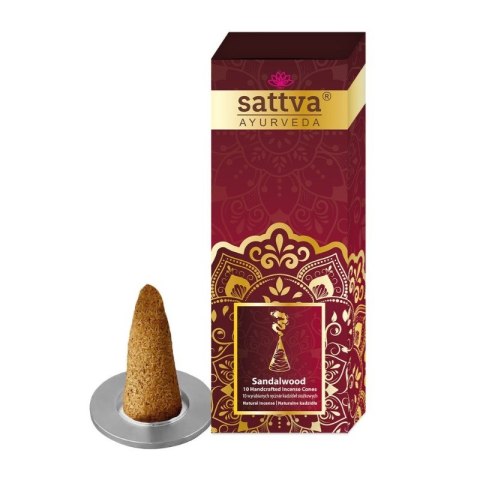 Sattva Incense Sticks Cones kadzidła stożkowe Sandalwood 10szt