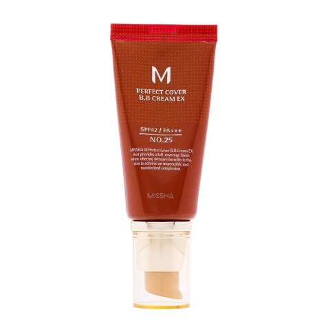 Missha M Perfect Cover BB Cream SPF42/PA+++ wielofunkcyjny krem BB No.25 Warm Beige 50ml Missha M Perfect Cover BB Cream SPF42/PA+++ wielofunkcyjny krem BB No.25 Warm Beige 50ml