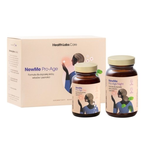HealthLabs NewMe Pro-Age Day&Night formuła dla dojrzałej skóry włosów i paznokci suplement diety 90 kapsułek HealthLabs NewMe Pro-Age Day&Night formuła dla dojrzałej skóry włosów i paznokci suplement diety 90 kapsułek