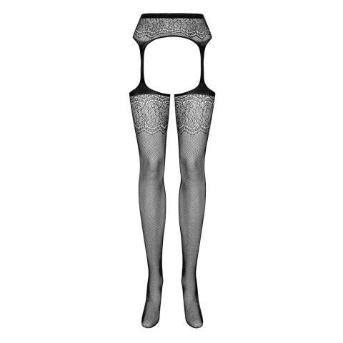 Obsessive S207 Garter Stockings pończochy z pasem Black XL/XXL Obsessive S207 Garter Stockings pończochy z pasem Black XL/XXL