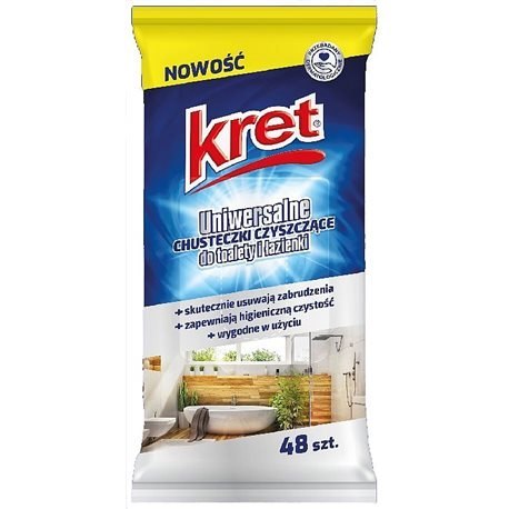 Chusteczki czyszczące uniwersalne 48szt Kret Chusteczki czyszczące uniwersalne 48szt Kret